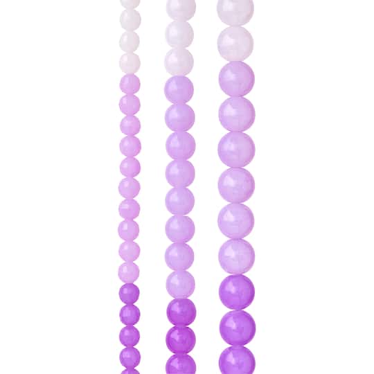 Purple Ombre Glass Round Beads by Bead Landing™